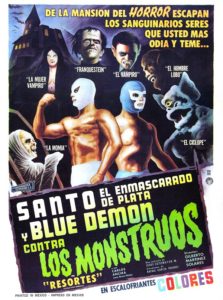 Santo and Blue demon vs. the monsters